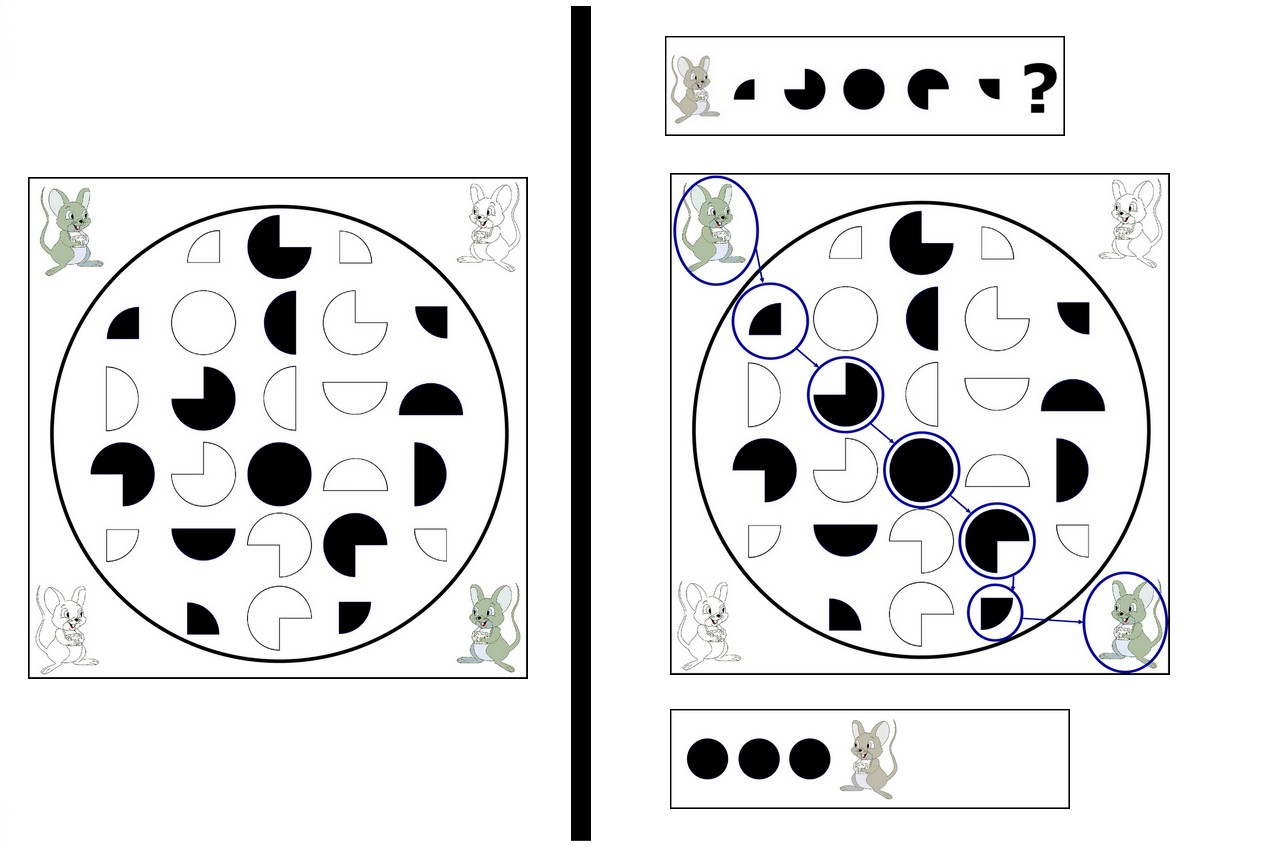 Find the Mouse by Following the Right Shapes